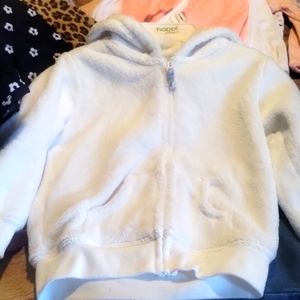 Zip up white hoodie for 12 month old